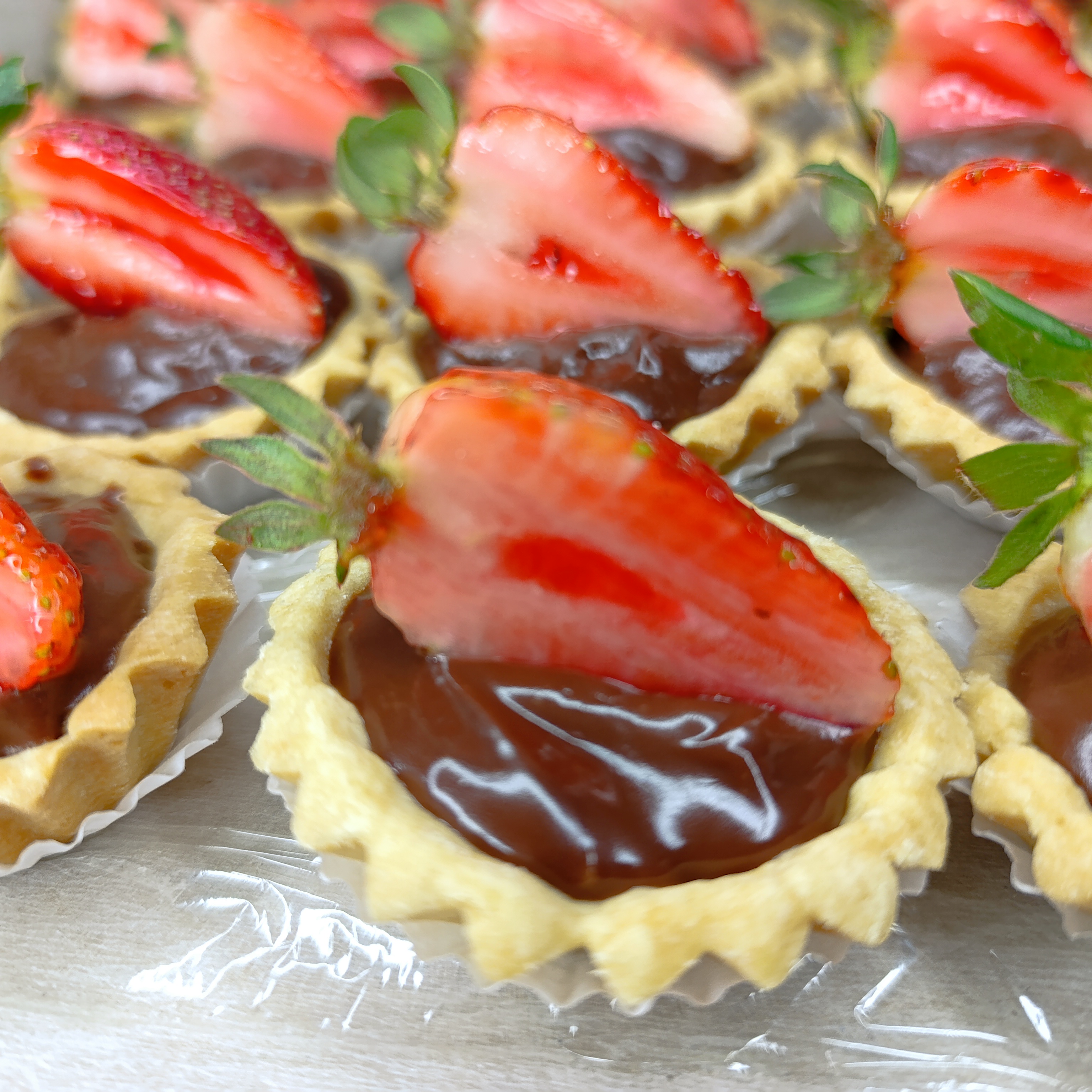 Tartaletas de Fresas con Chocolate 